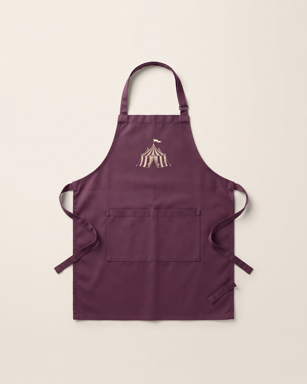 Big Top Bib Apron in Plum