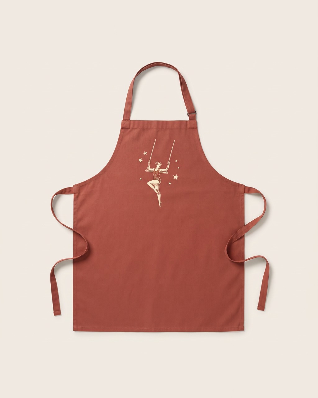 Trapeze Artist Apron in Circus Red